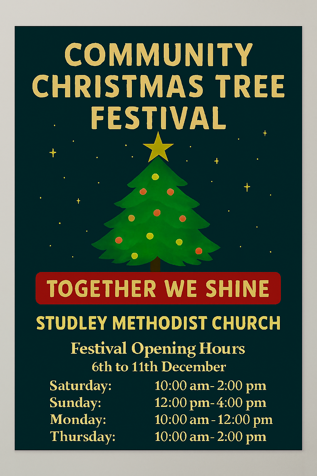 Christmas Tree festival poster